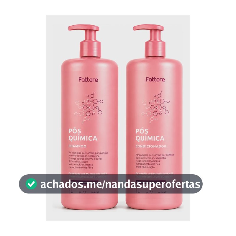 Kit Fattore Pós Química  Shampoo 1l + Condicionador 1l