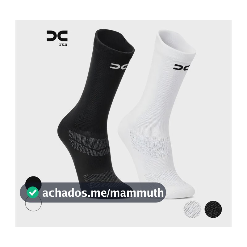 Kit 2 Par Meia Esporte Fitness Corrida Ciclismo Academia Gym Branco/preto 34 Ao 39