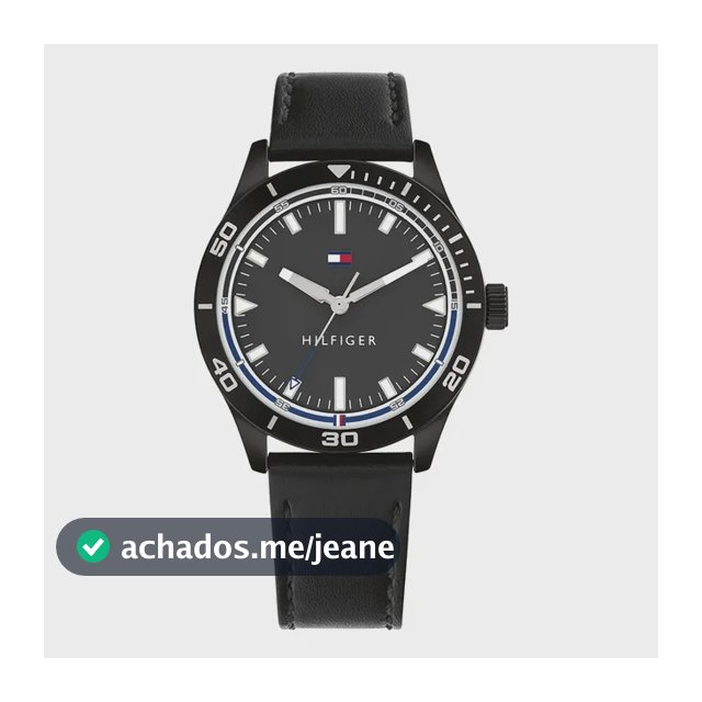 Relógio Tommy Hilfiger Toc Masculino Em Couro Preto 1791819 Preto