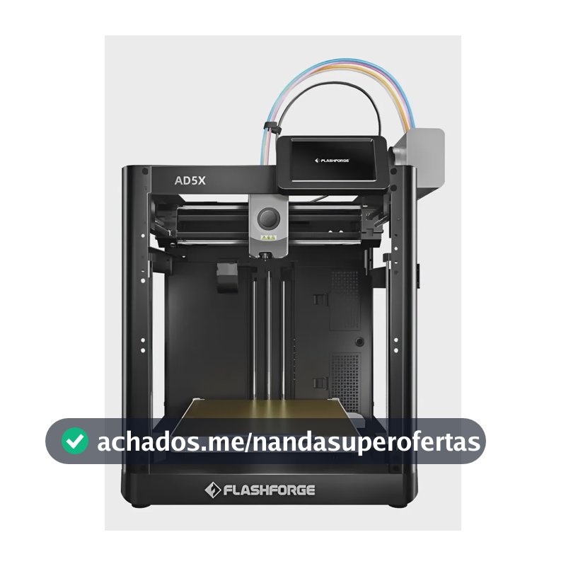 Impressora 3d Fdm Aberta Multicolorida Ad5x Flashforge 127/220v Preto
