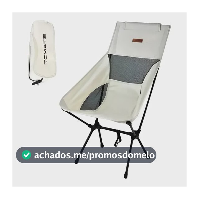 Cadeira Portátil Dobrável Pesca Camping Praia Encosto 140kg