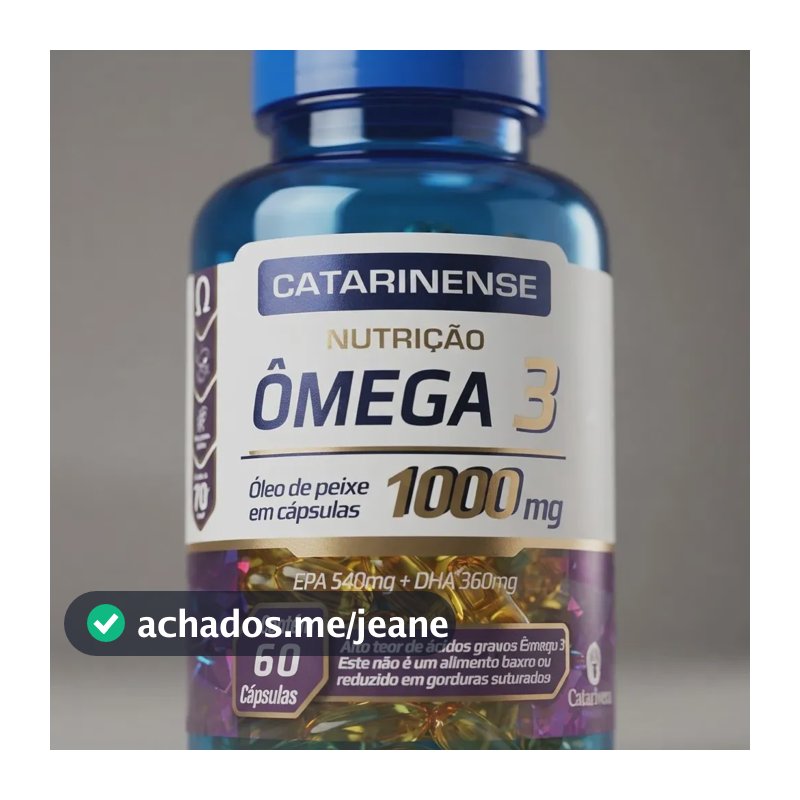 Ômega 3 Catarinense Ácidos Graxos Sem Sabor 60 Capsulas