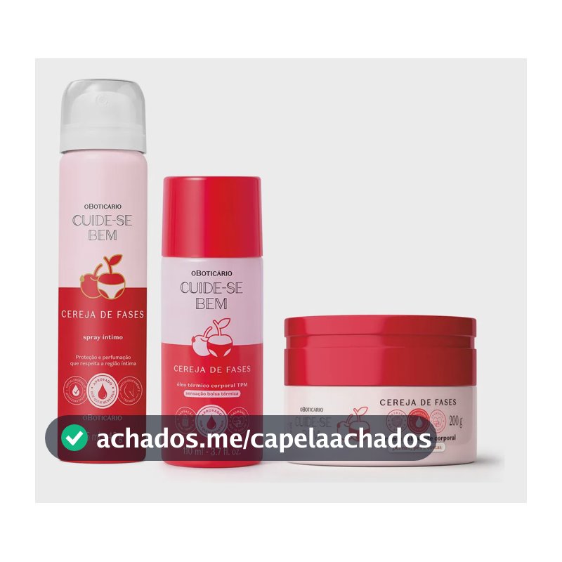 Combo Cuide-se Bem Cereja De Fases: Creme Relaxante Corporal