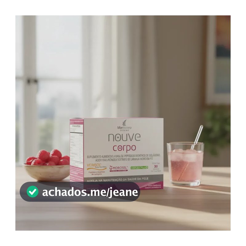 Colágeno Mantecorp Nouve Corpo sabor Framboesa x 3.4g 30 un