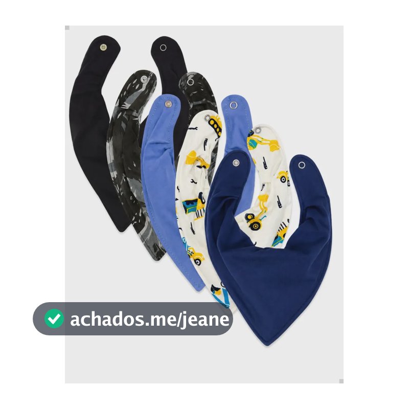 Babador Bandana Bebê Impermeável, Kit 5, Premium Eternizare Babador Impermeável Para Bebê Un