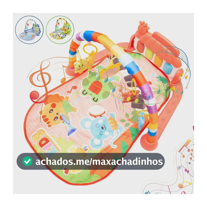 Tapete Infantil De Atividades Piano Musical Com Luz E Som ATENTU