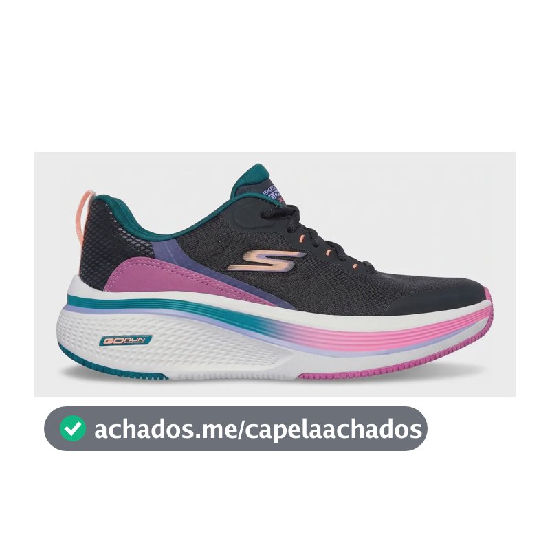 Tênis Skechers Feminino Cardona Go Run Macio Leve Confort+ Preto Liso 35