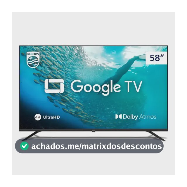 Smart Tv 4k Uhd Led 58 Philips Pug7019 Wi-fi Google Tv 3 Hd
