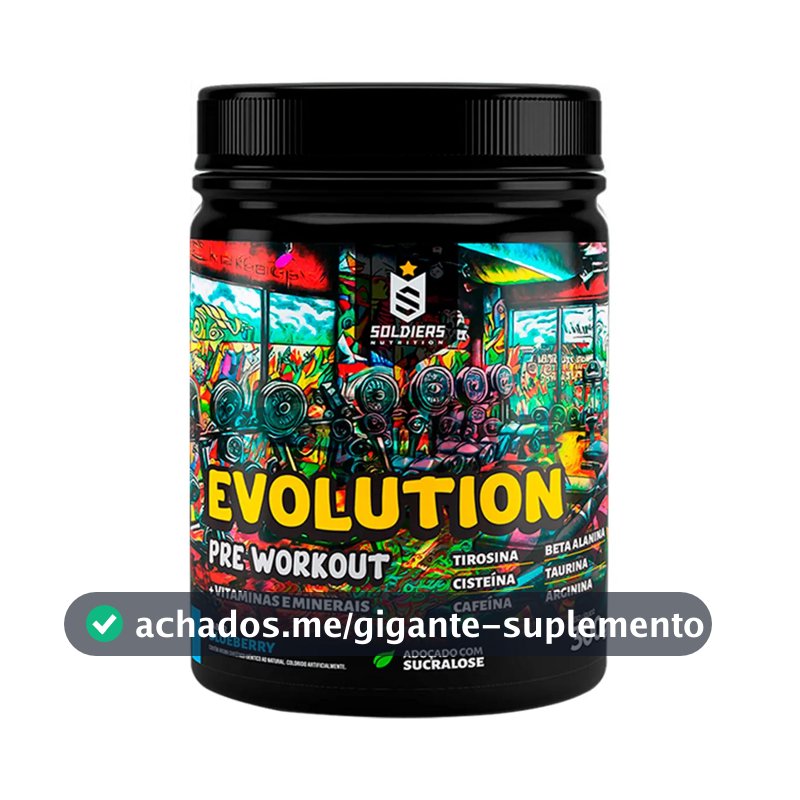 Suplemento Soldiers Nutrition Evolution en pó sabor blueberry x 300g