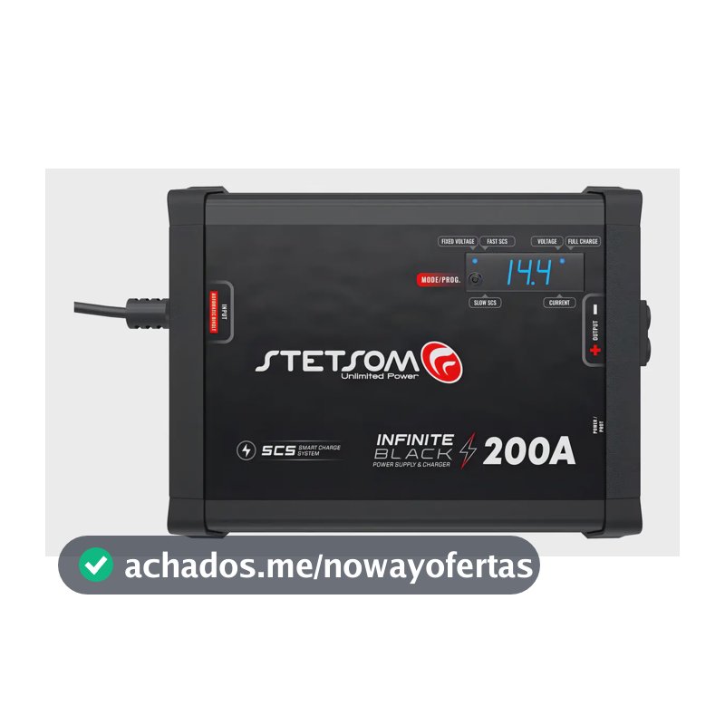 Fonte Automotiva Stetsom Infinite Black 200a Smart Charge Preto