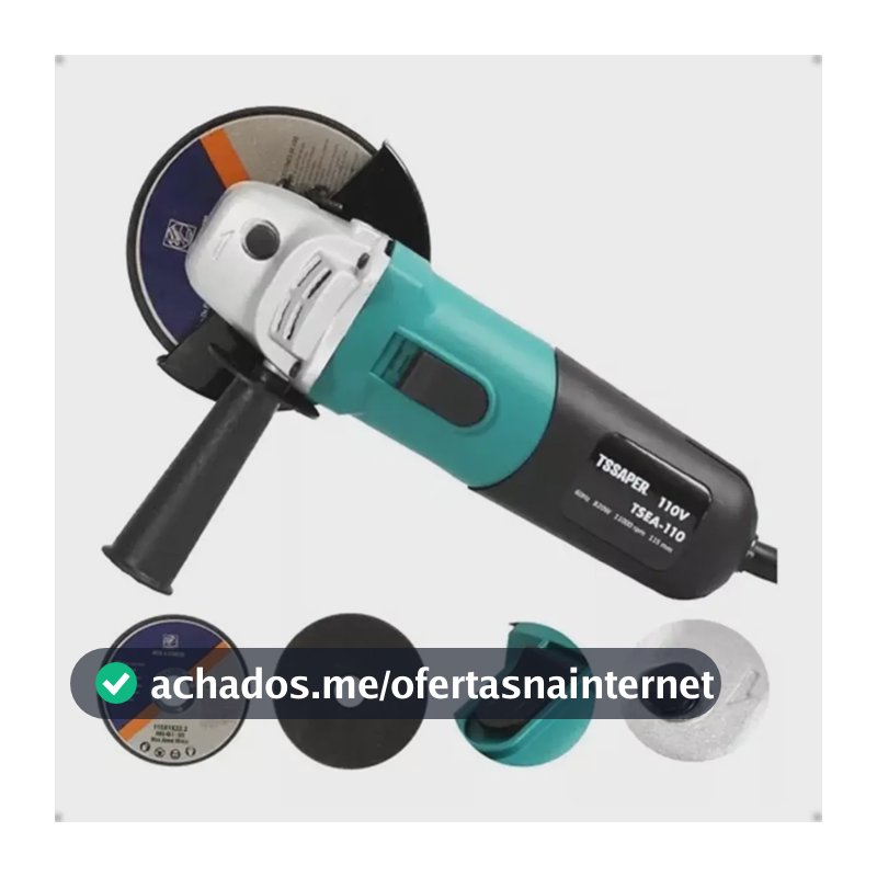 Esmerilhadeira Lixadeira Angular 4.1/2 11000rpm 820w Tssaper Cor Azul-turquesa Frequência 60 Hz