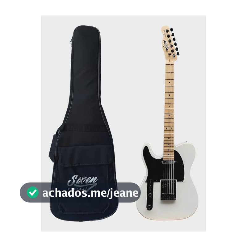 Guitarra Telecaster Seven Stc-307 Lh Canhoto C/ Bag Cor Branco