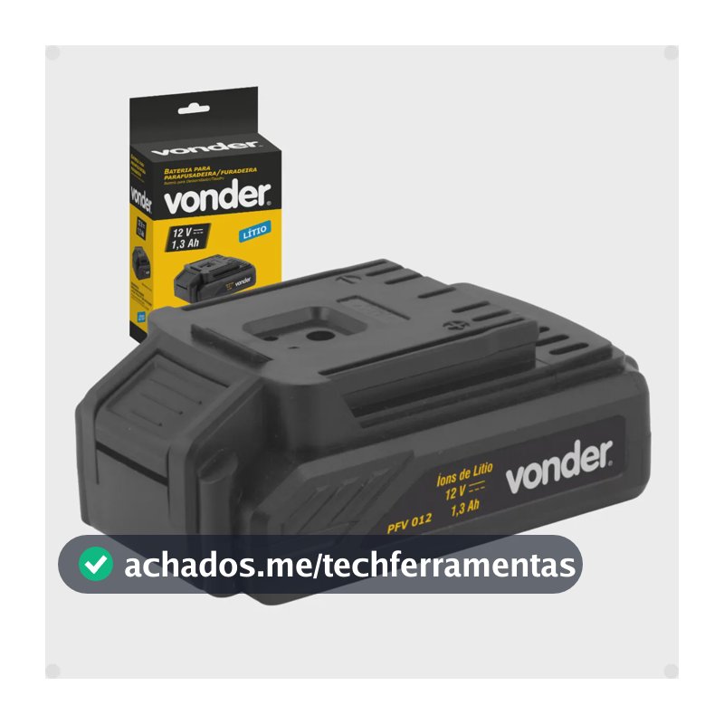 Bateria 12v Parafusadeira Vonder Pfv012 Pfv074 Pfv012i 1,3ah