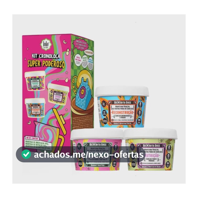 Kit Capilar Cronolola Lola Cosmetics 3 Máscaras 300 mL
