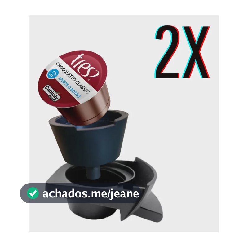 2x Adaptador Cápsula Três Corações Máquina Dolce Gusto Preto