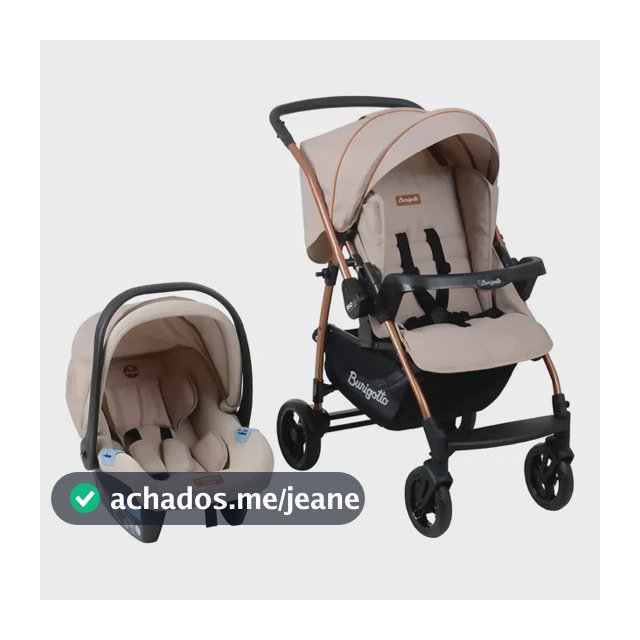 Carrinho Bebe Prático+bebê Conforto Rio K - Burigotto Cor Mon amour Cor do chassi Cobre