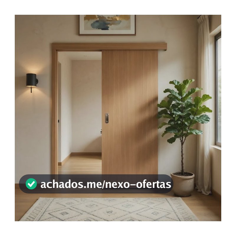 Porta De Correr Madeira Lisa 210x90 Trilho C/fechadura Eucalipto