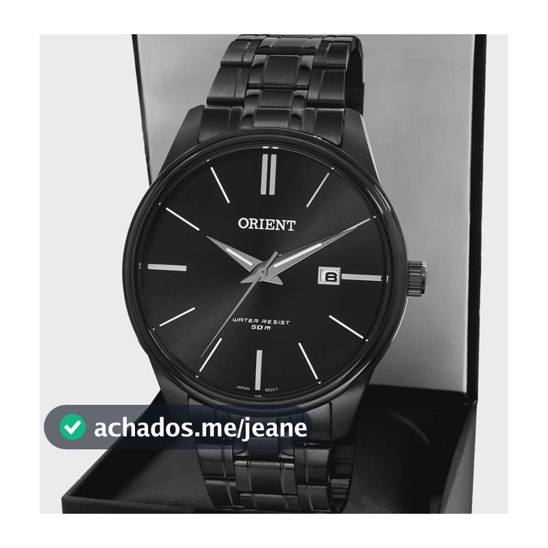 Relógio Orient Masculino MPSS1064P1PX Preto Aço Inoxidável 50m