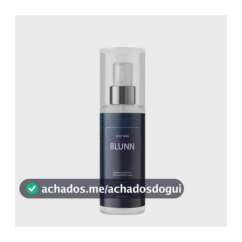 Body Splash Masculino Blunn 200ml By Primacial - Perfume Floral Cítrico