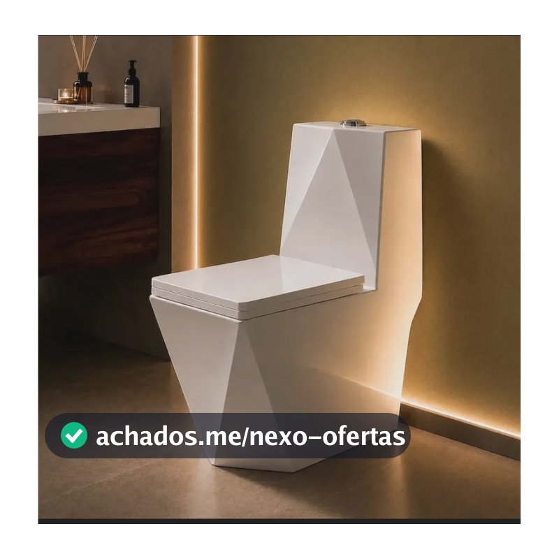 Vaso Sanitário Monobloco Vertex Completo Com Caixa Acoplada Branco Brilho