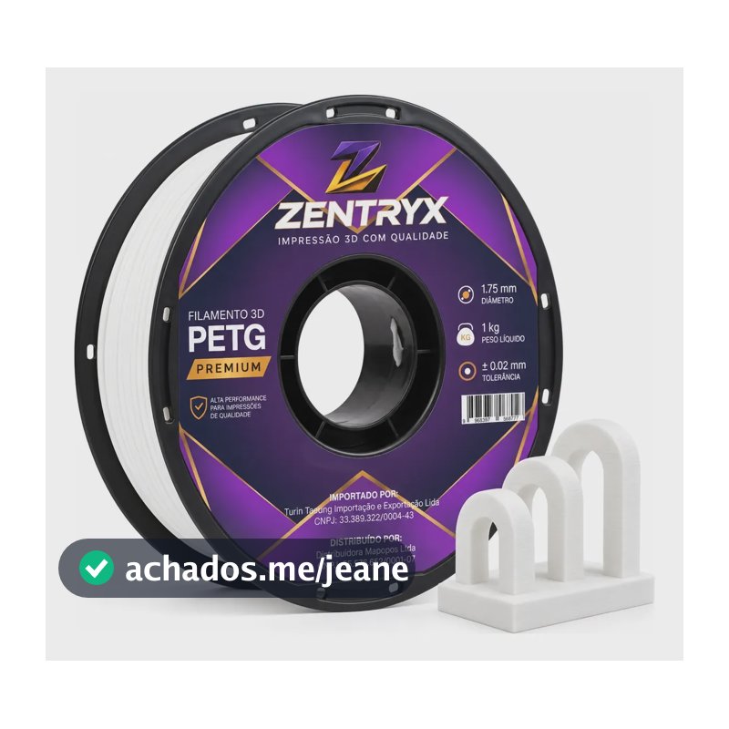 Filamento Petg 1 Kg Impressoras 3d 1.75mm Embalado A Vacuo Branco