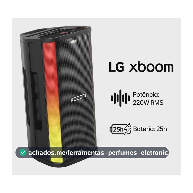 Caixa De Som Bluetooth LG Xboom Stage501 Preto 220v