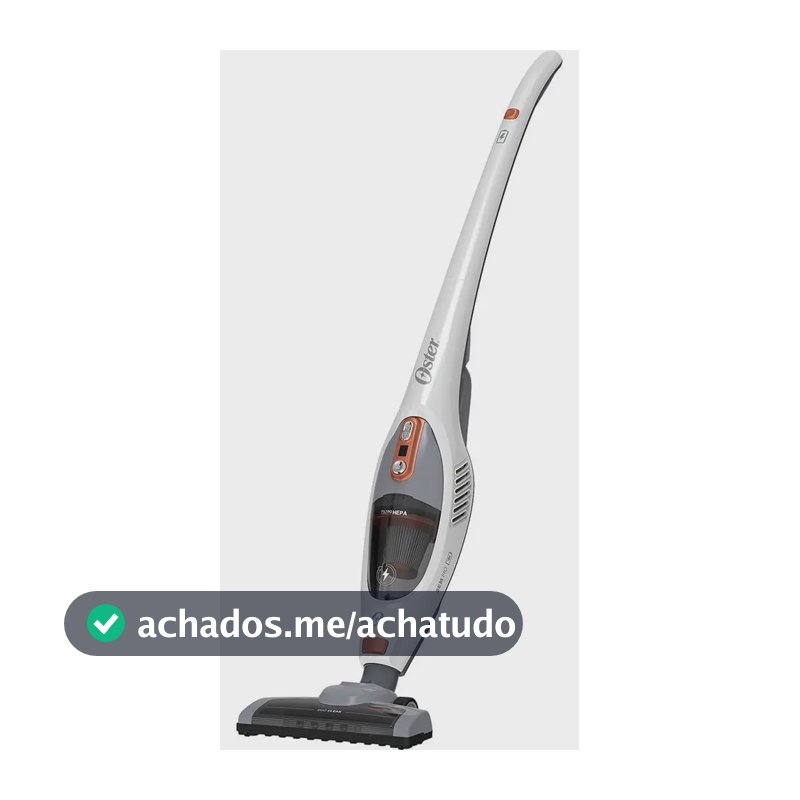 Aspirador Pó Vertical Sem Fio Oster White Duo Clean 2 Em 1 Cor Branco Bateria