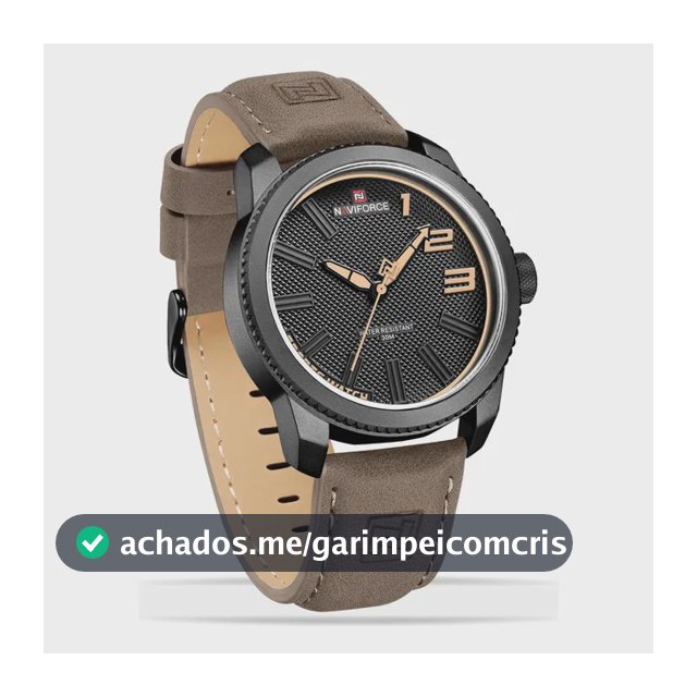Naviforce Original Clássico Couro Quarzo Relógio Masculino