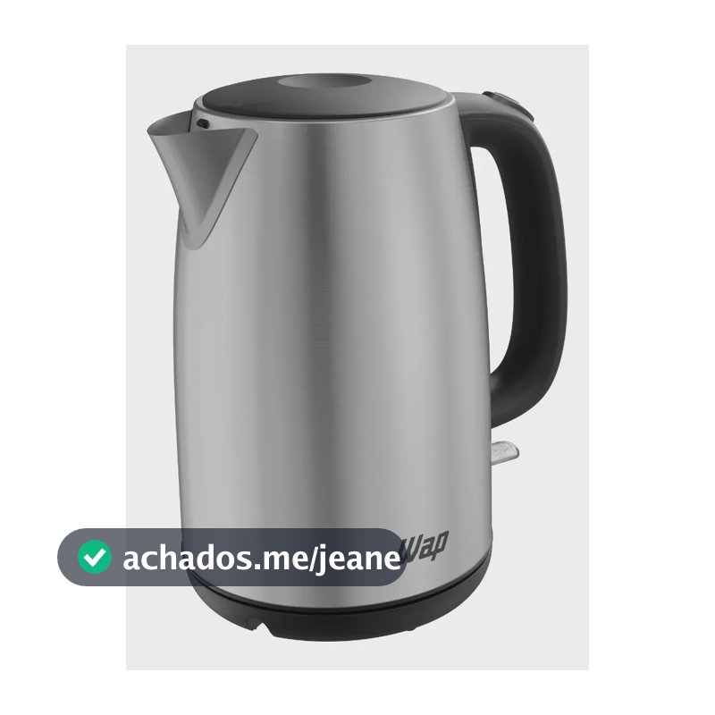 Chaleira Elétrica WAP WCE1 Inox 1850W 1,7L com Indicador de Nível de Água