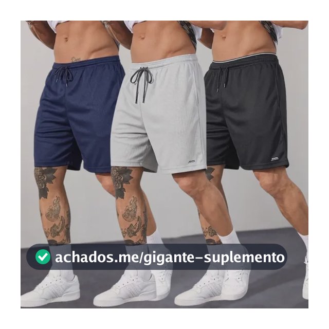 Kit3 Short Futebol Bermuda Masculina Academia Treino Esporte