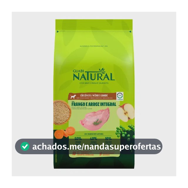 Ração Guabi Cães Sênior Médio/grande Frango/arroz -12kg