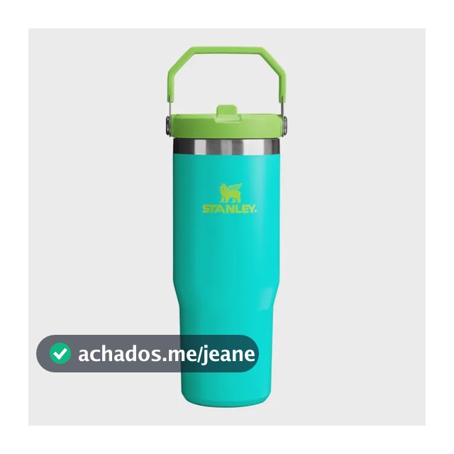 Garrafa Térmica Stanley Tumbler Flip Straw Tropical Teal 887ml