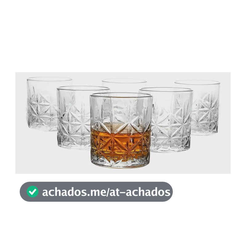 Jogo De Copos De Vidro 330ml 6 Peças Haus - Pavillion