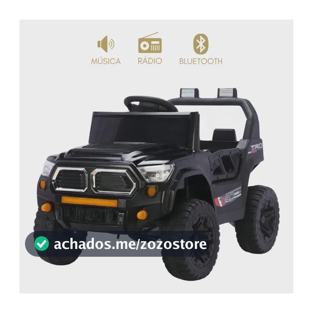 Jipe Elétrico Infantil Bang Toys Black Hawk X 12V Bivolt Com Bluetooth