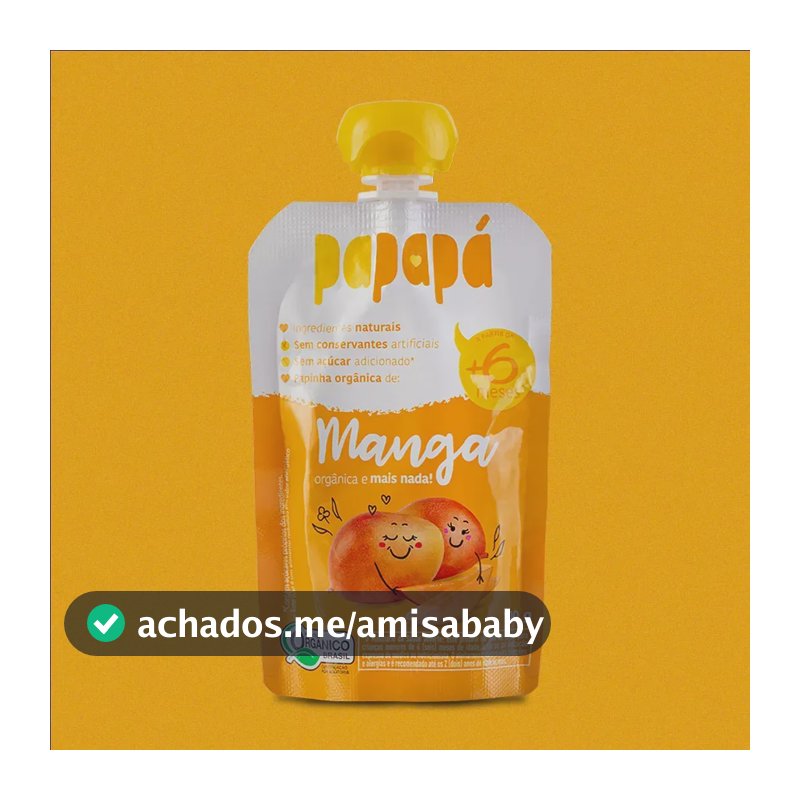 Papinha Orgânica 100g Papapá - Manga