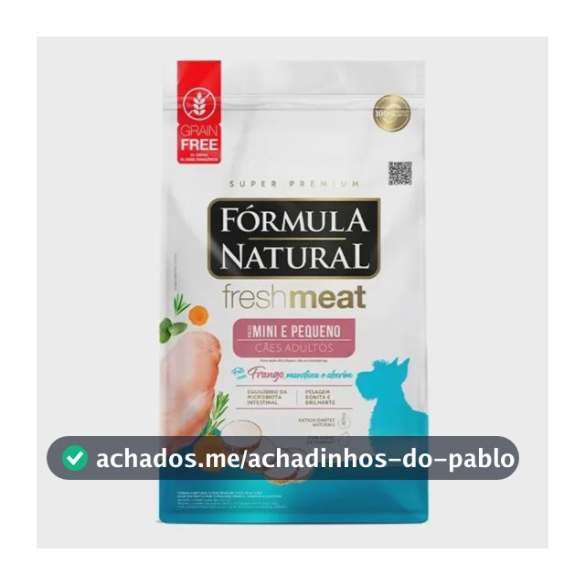 Ração Fórmula Natural Fresh Meat Cães Adultos Mini E Peq 10,1kg