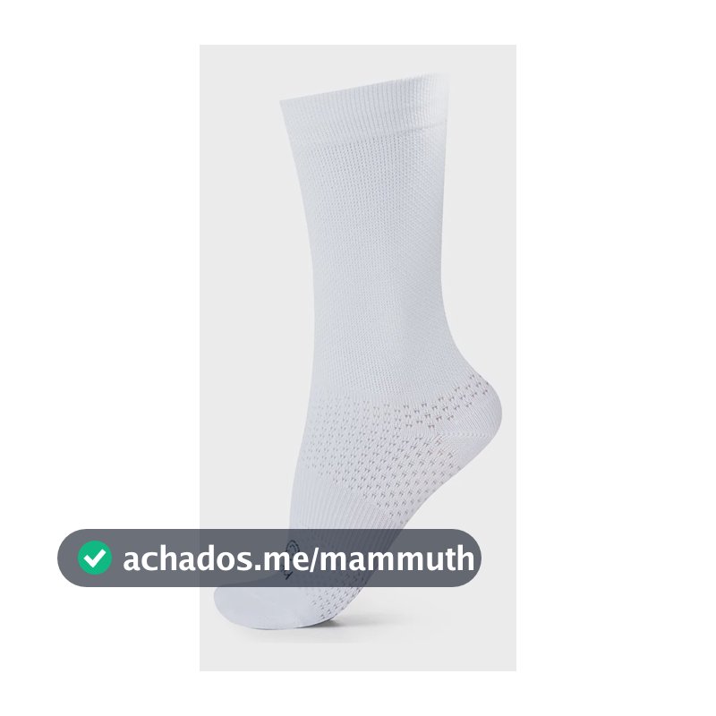 Meia Hupi Fun  Poliamida Corrida Academia 1 Par Unissex Branco Cano Alto