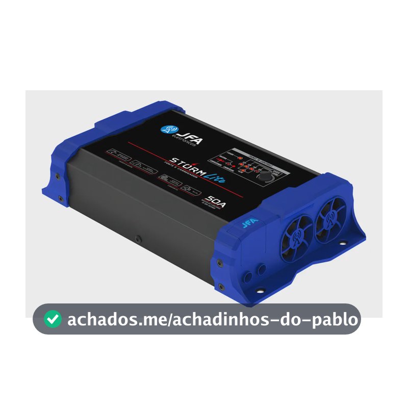 Fonte Carregador JFA Storm Lite 50A 1050W Bivolt Smart Cooler Azul