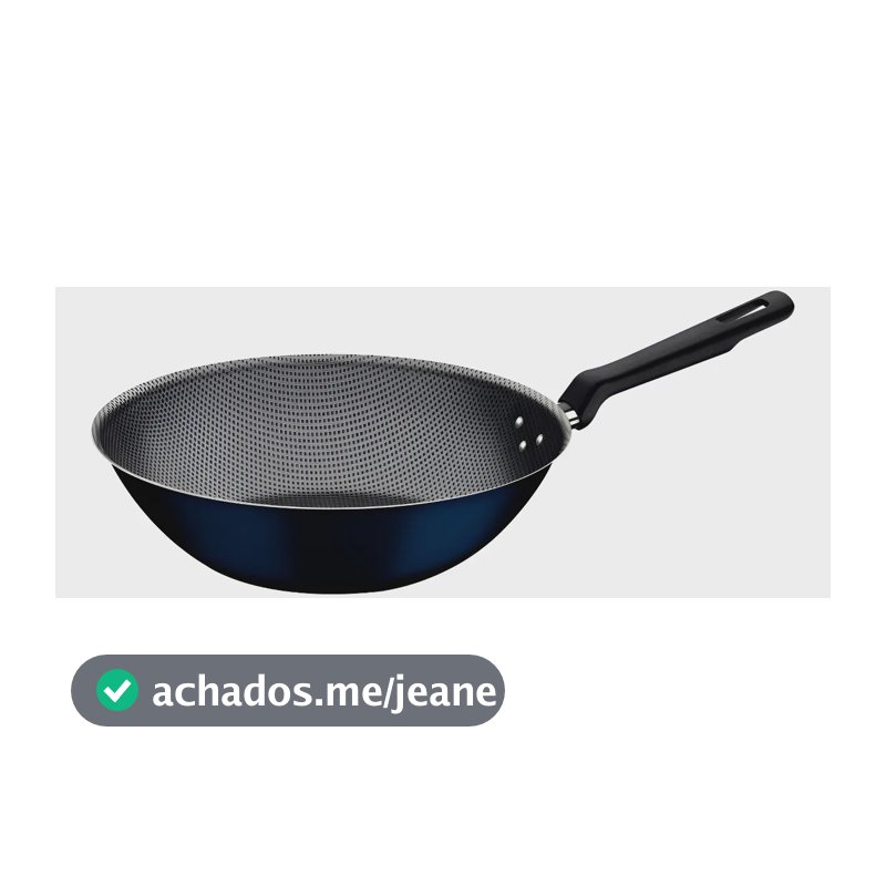 Frigideira Wok Grande Antiaderente Tramontina Funda Cozinha Cor Azul