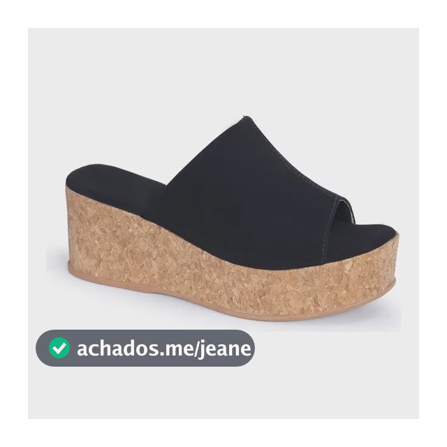 Tamanco Feminino Plataforma Cortiça Rolha Anabela Conforte