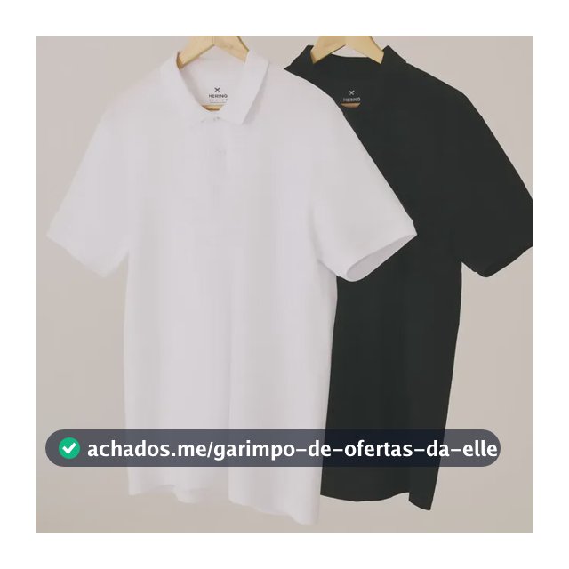 Kit Com 2 Camisas Polo Básicas Masculinas Hering