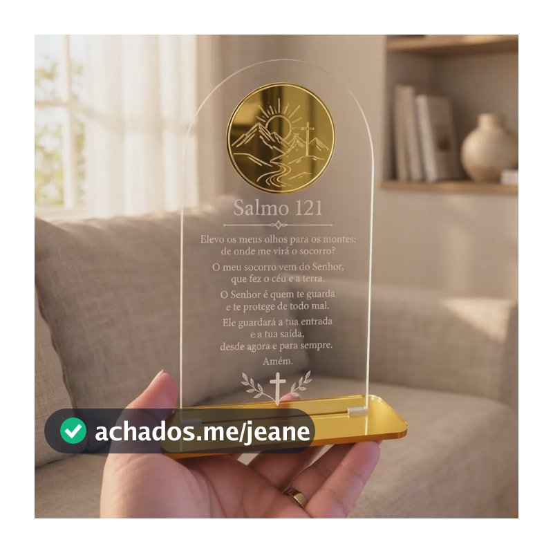Oração Salmo 91 Placa De Mesa Em Acrilico Decoração Salmo 121