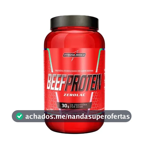 Suplemento Proteico + Integralmédica + Beef Protein + Zero Lactose E Sem Glúten + 900g Frutas Vermelhas Frutas Vermelhas
