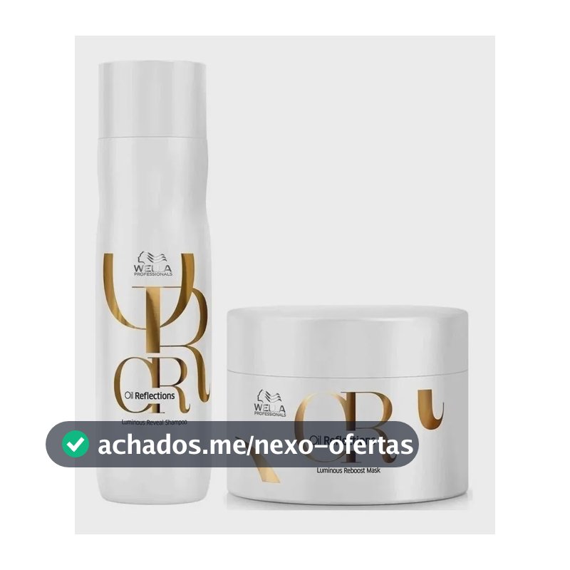 Wella Kit Shampoo Oil Reflections 250 Ml + Máscara De 150 Ml