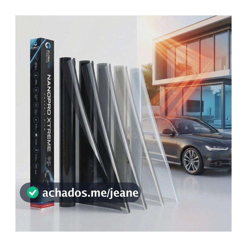 Película Térmica Nano Cerâmica Globaltek 2m X 90cm G70 Fumê - Quase Incolor Cinza
