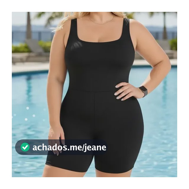 Maiô De Perninha Plus Size Feminino Moda Praia Hidroginástic