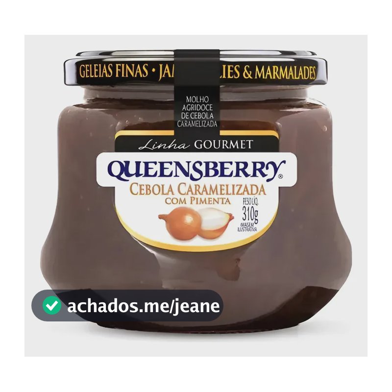 Geleia Cebola Caramelizada Queensberry Gourmet sem glúten 310 g