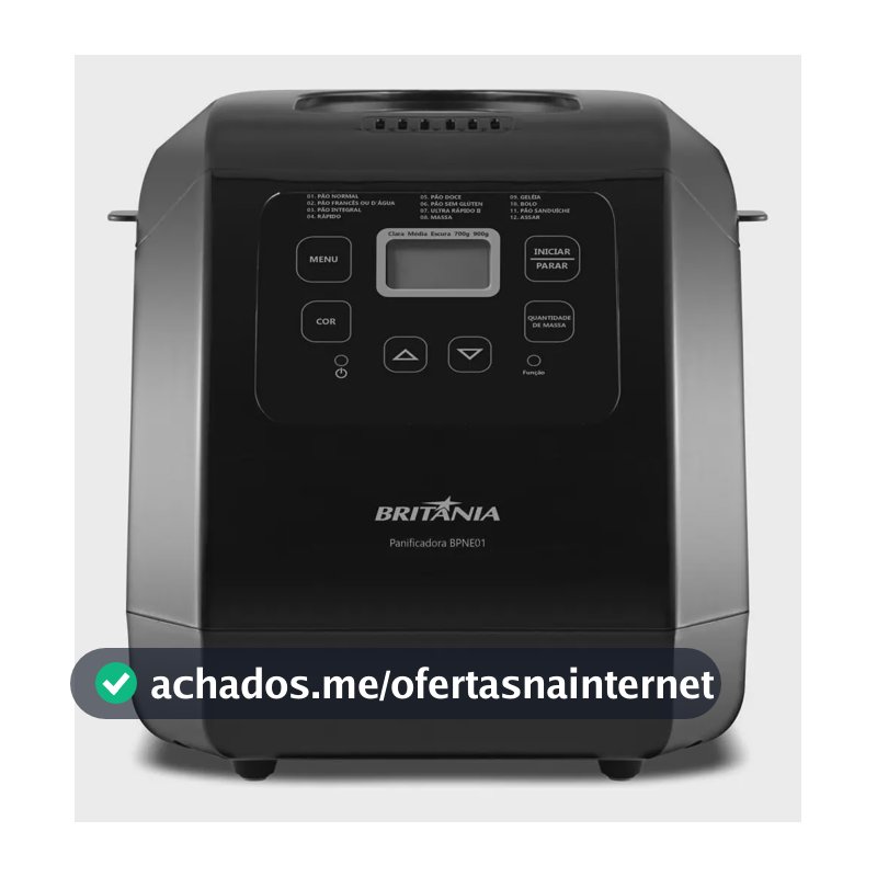 Panificadora Britânia Digital 12 Programas 3l Bpne01