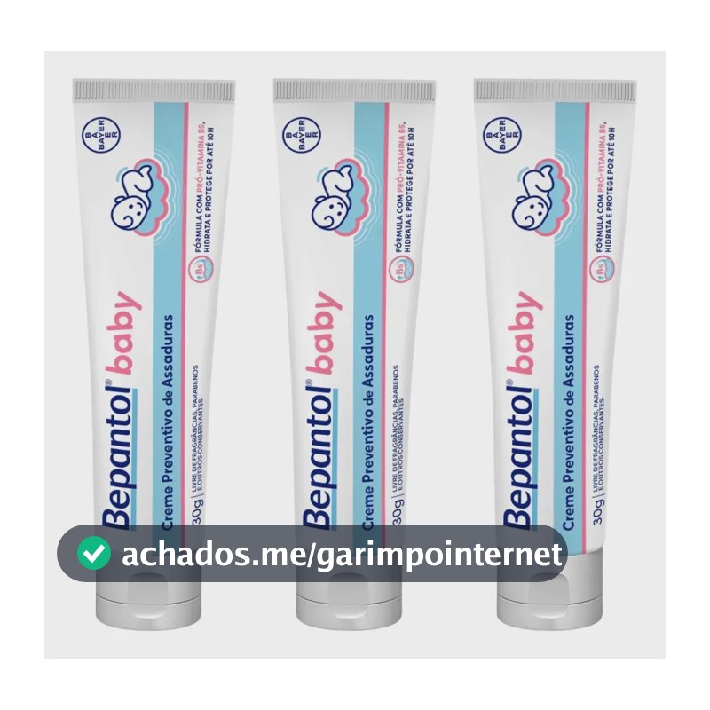 Kit 3 Pomadas Bepantol Baby Assaduras 30g