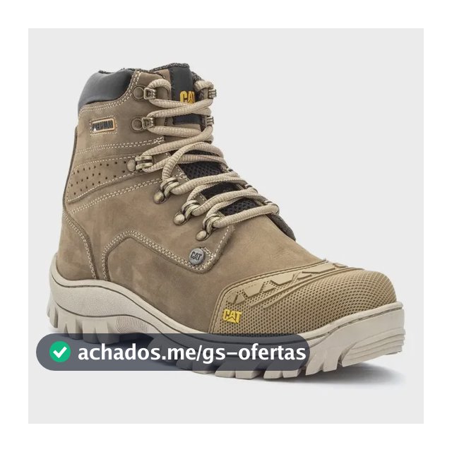 Bota Caterpillar Masculina Coturno Couro Original Leve Nl241